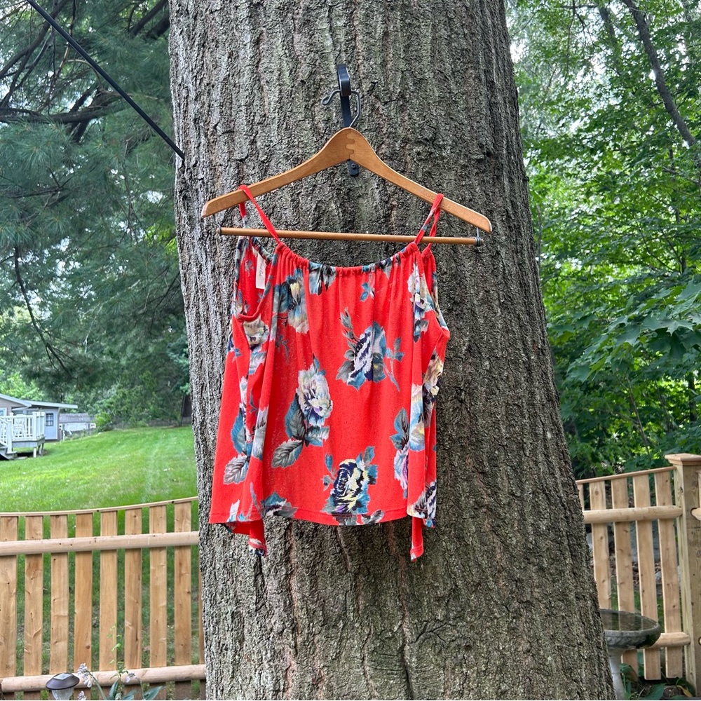 Mind Code Floral Open Back Tank Top - Picture 2 of 12